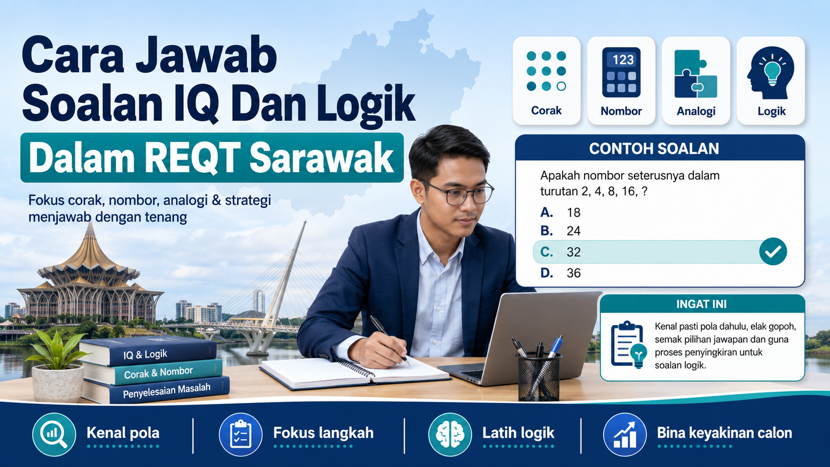 Cara Jawab Soalan IQ Dan Logik Dalam REQT Sarawak