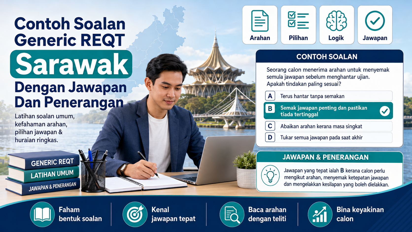 Contoh Soalan Generik REQT Sarawak Dengan Jawapan Dan Penerangan
