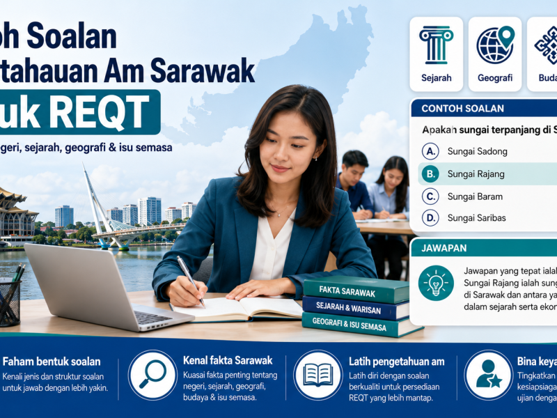 Contoh Soalan Pengetahuan Am Sarawak Untuk REQT Dengan Jawapan